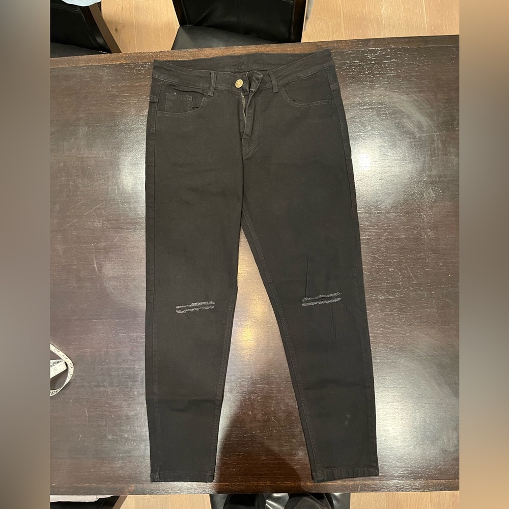SHEIN Black Mens Jeans Medium